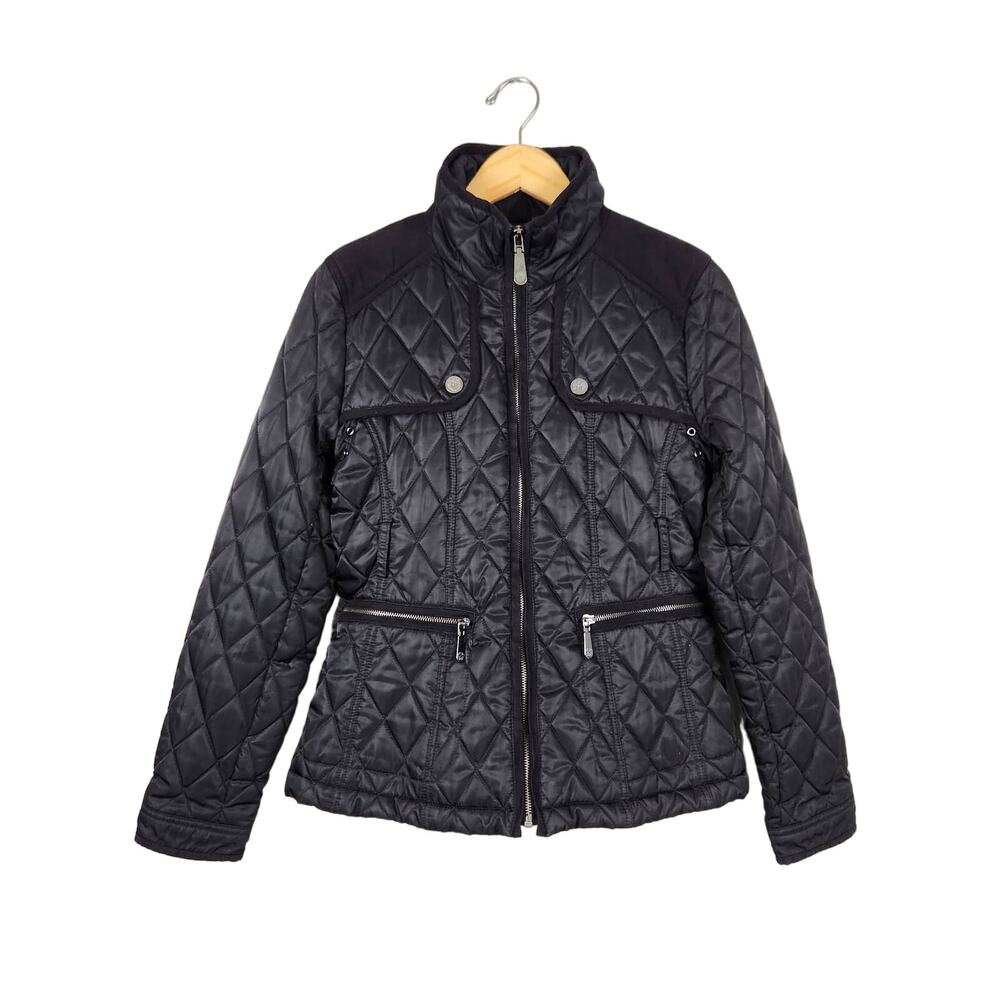 Vince Camuto Quilted Zip Up Jacket Black Small